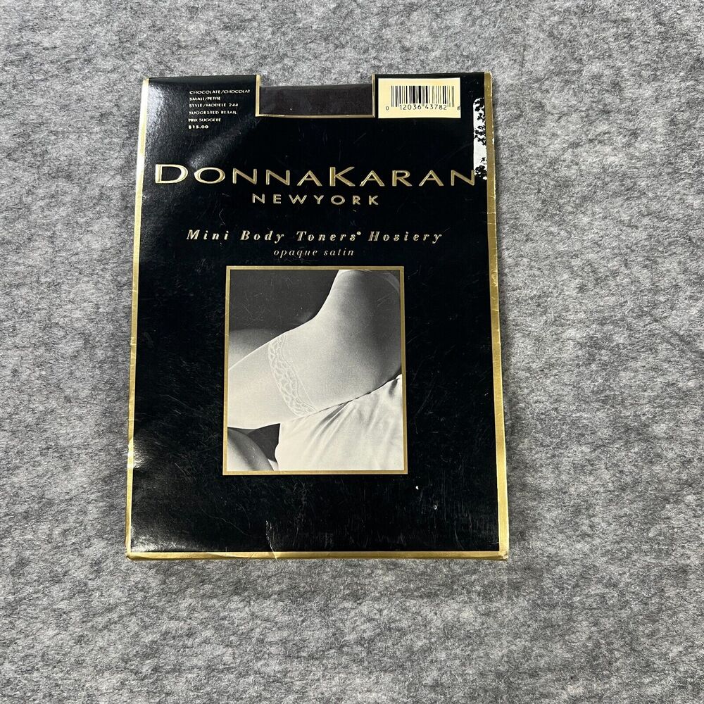 Donna Karan New York DKNY Opaque Satin Hosiery Pantyhose‎ Small Chocolate